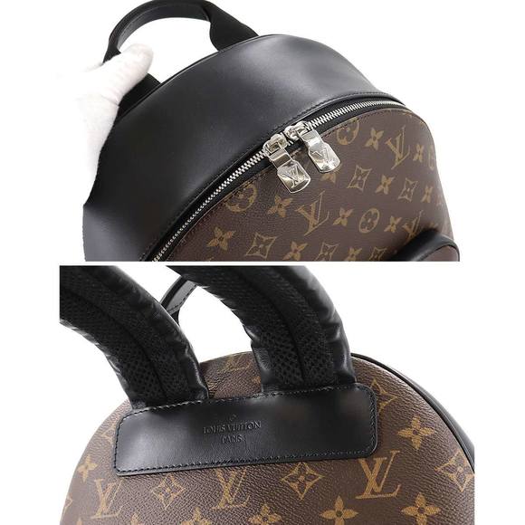 Louis Vuitton Monogram Macassar Josh NV Backpack Rucksack Brown Black - Picture 7 of 9